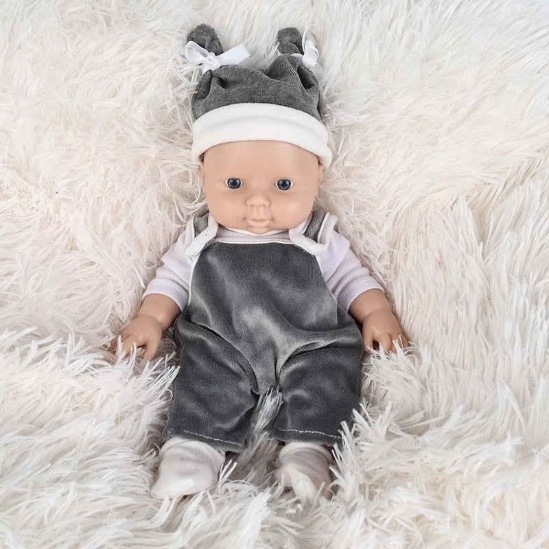 Unpainted Full Body Silicone Reborn Baby Dolls Lifelike Newborn Doll Baby DIY Blank Kit for Children Christmas Toys