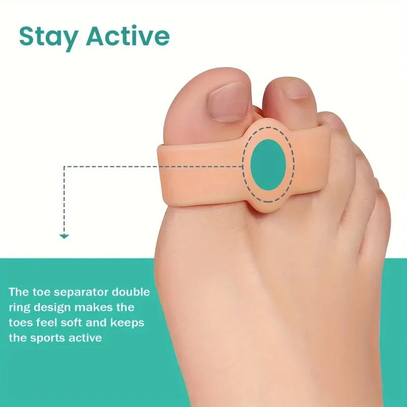 Silicone Gel Toe Separators, 2 Pairs