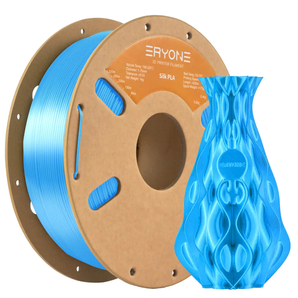 ERYONE 1KG Silk PLA 3D Printer Filament 1.75mm, Premium Silk Shiny Finish Single Color, Glossy Smooth Surface 1kg Spool