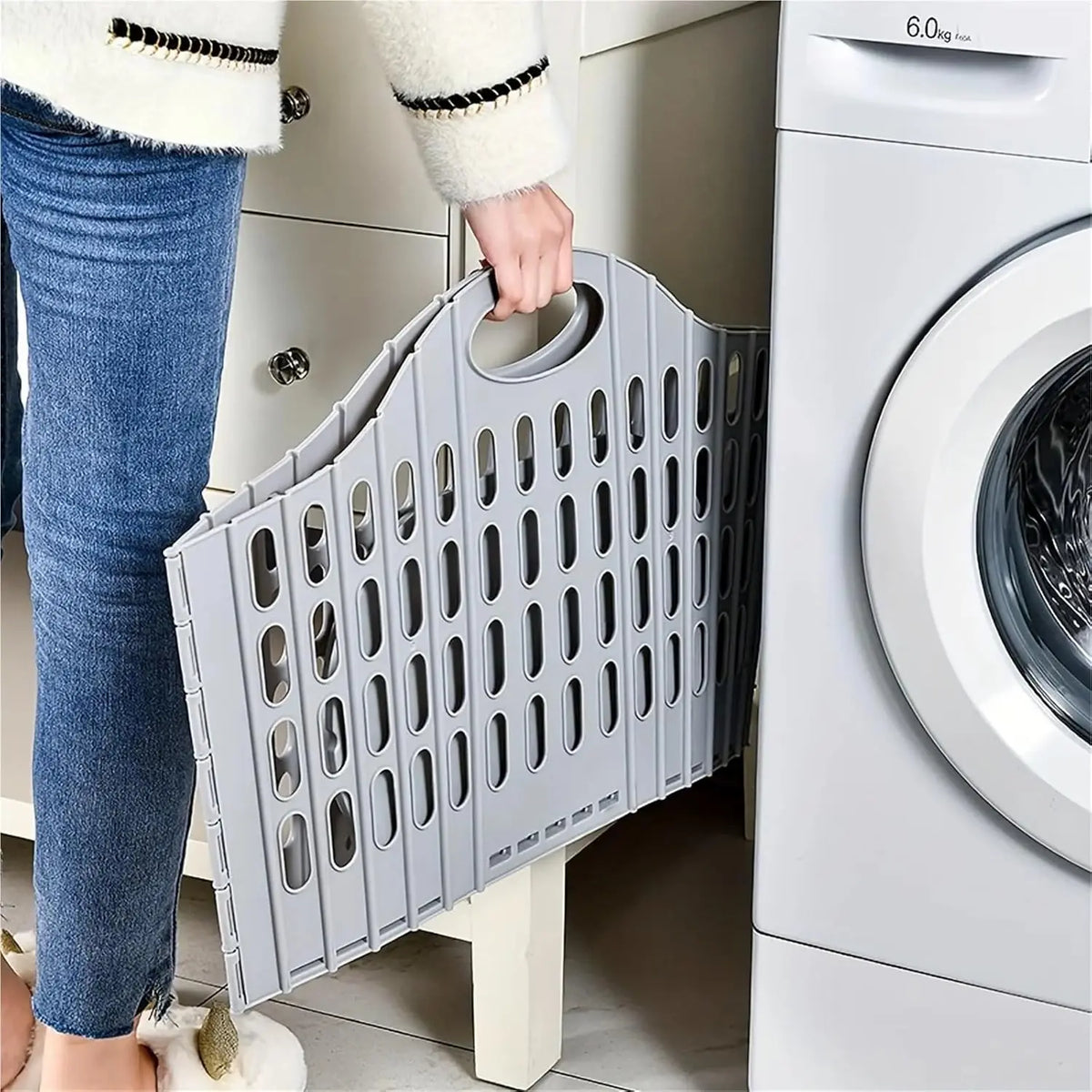 Foldable Laundry Basket – Modern, Portable & Multifunctional for Dirty Clothes Storage