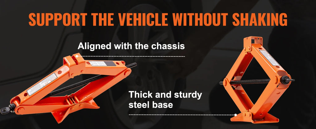 SucceBuy Scissor Jack 2.5Ton/5512 lbs Scissor Car Jack 3.7"-17.1" Lifting Range Scissor Lift Jack Portable Tire Jack for Car Etc