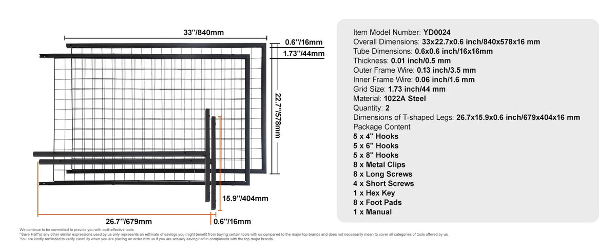 Double-Sided Gridwall Display Tower, Wire Grid Panels for Craft Shows and Retail