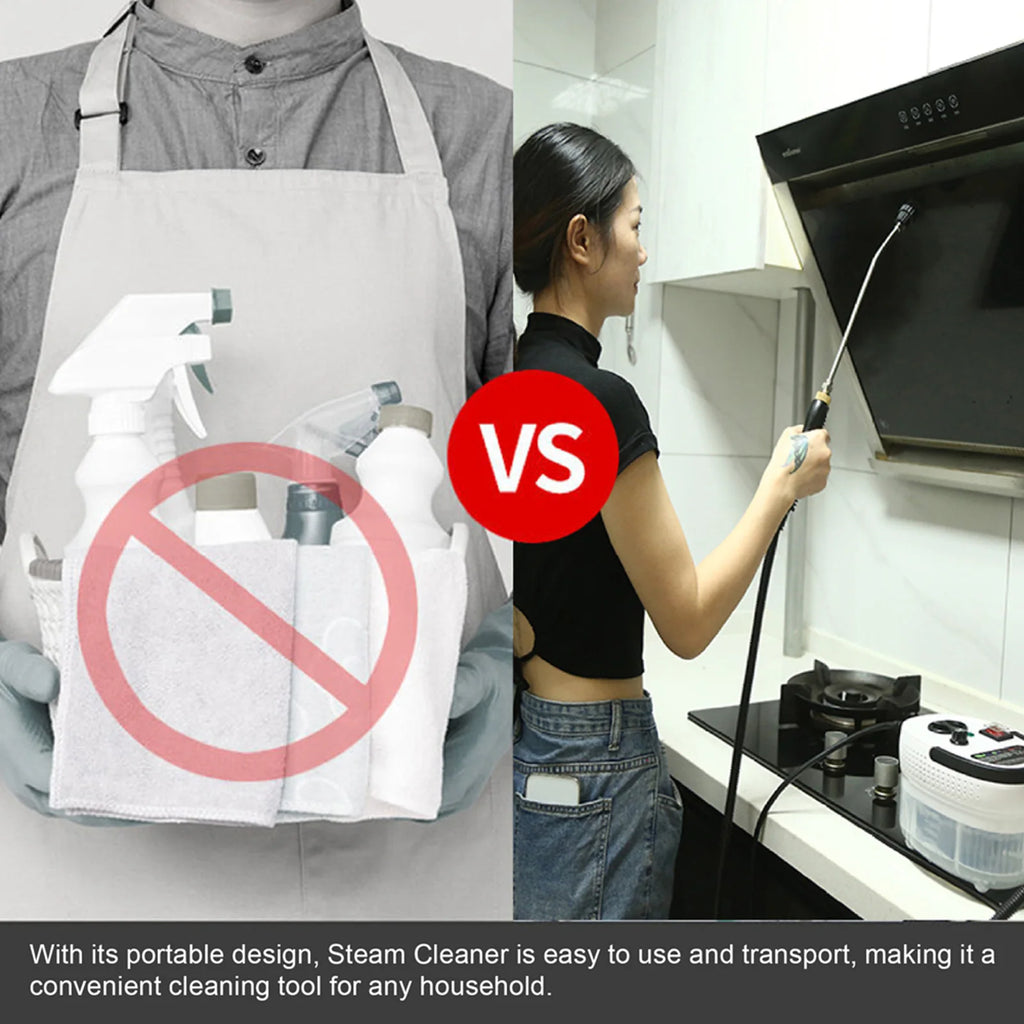 NEW 1500W Steam Cleaner for Car Cleaning Quick Heating High Temperature Steam Washer Portable Handheld Pressurized Steam Clean