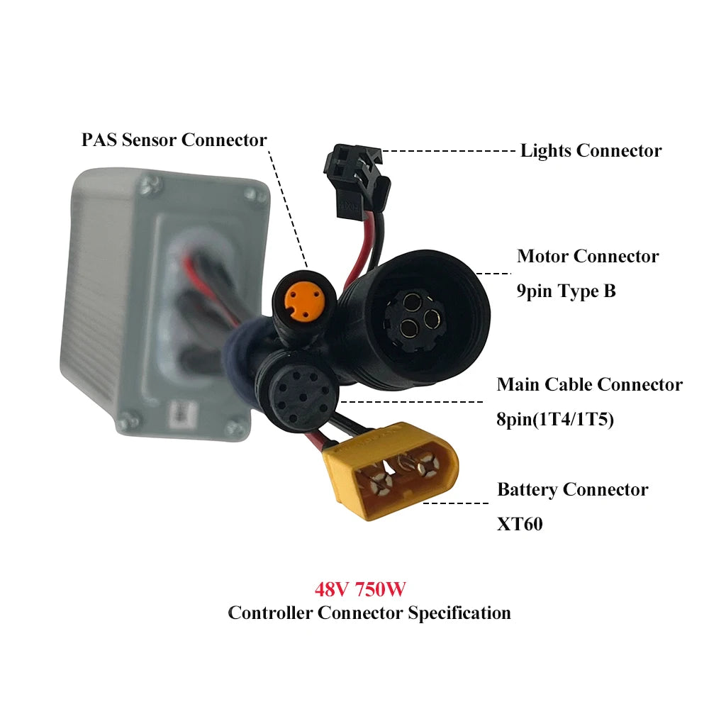 Controller For Bafang Hub Front Rear Motor BF-UART Display 36V 48V 52V 500W/750W Electric Bicycle Conversion Accessories Parts