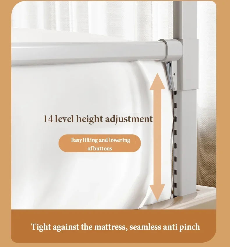Adjustable Bed Rail Guard for Toddlers, Portable Anti-Fall Safety Bed Barrier