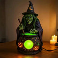 Halloween Witch and Ghost 3D Resin Lantern Decoration