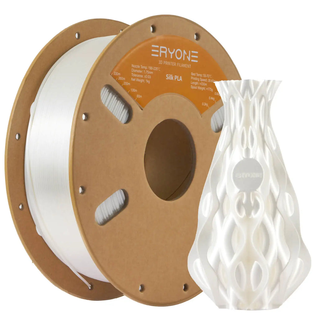 ERYONE 1KG Silk PLA 3D Printer Filament 1.75mm, Premium Silk Shiny Finish Single Color, Glossy Smooth Surface 1kg Spool