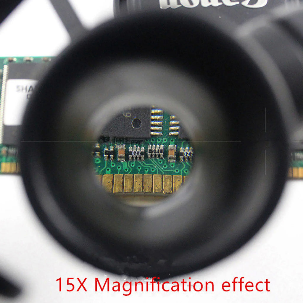 LED Jeweler's Loupe Magnifier, 10X to 25X