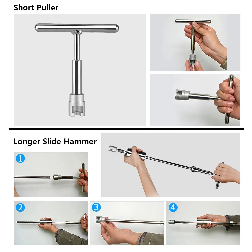 Super PDR Car Body Dent Repair Tool Professional Paintless Dent Removal Tool Set DIY Dent Puller Repair Tool with Slide Hammer