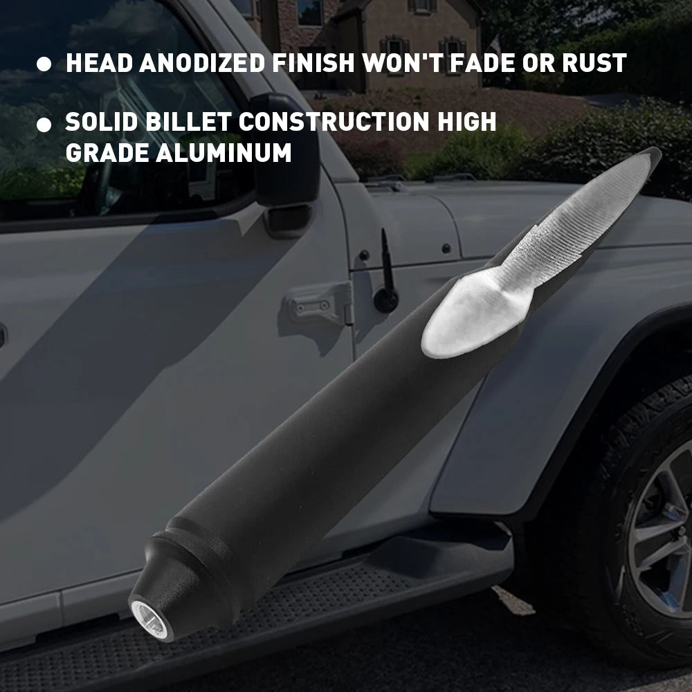 14cm Car Roof Antenna Bullet Radio Whip Aerial Antenna Pole AM/FM Radio Car Pole Universal with Screws Car Antenna Mini Short