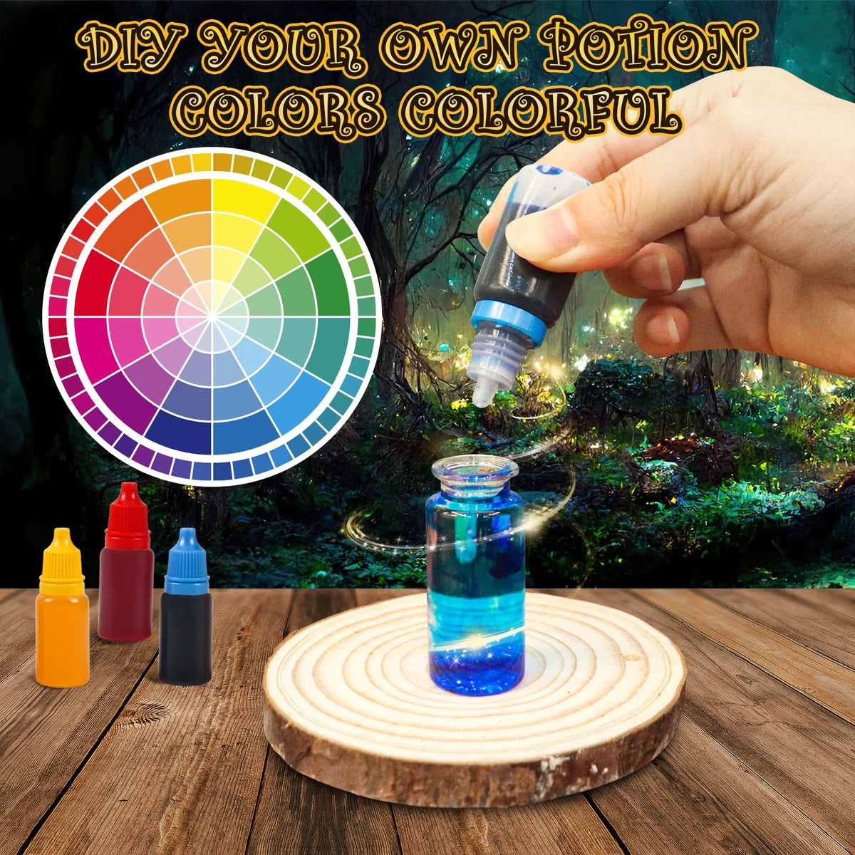 Halloween Witch Potion Kit for Kids, DIY Glowing Spell Potions Craft Set