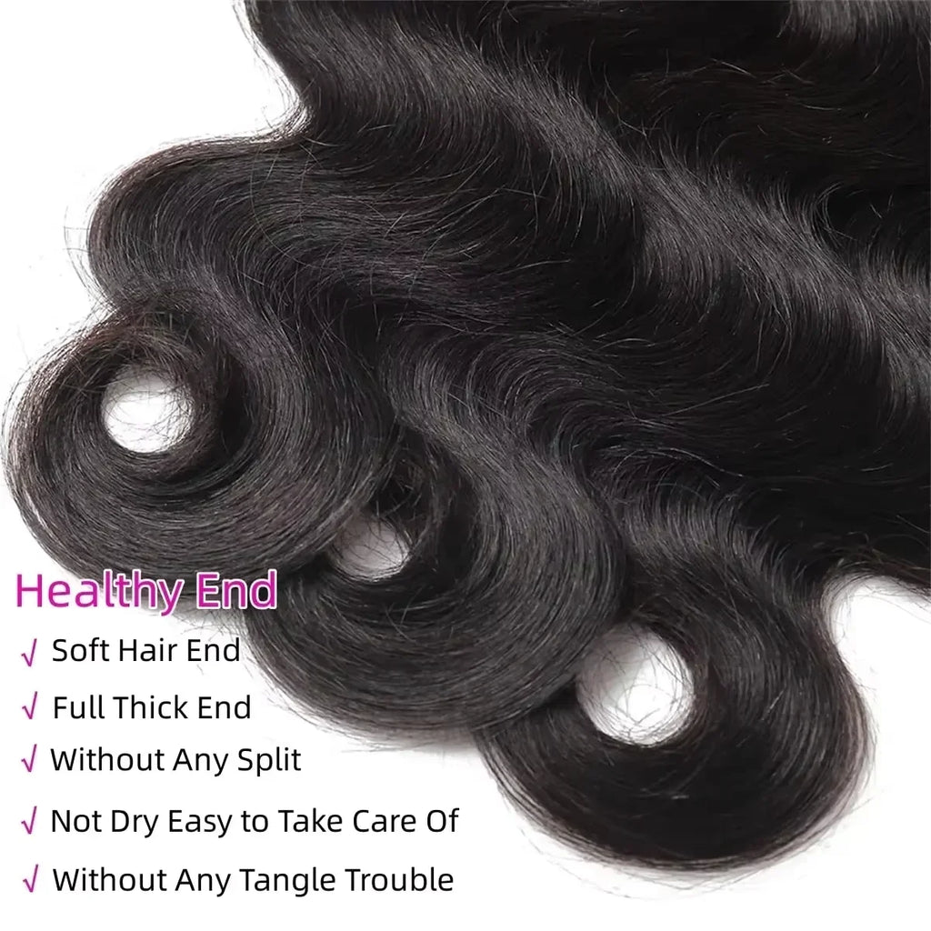 Body Wave Human Hair Bundles, 2–4 Pack