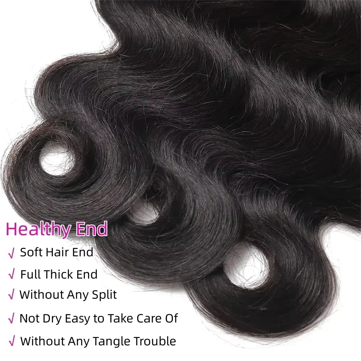 Body Wave Human Hair Bundles, 2–4 Pack