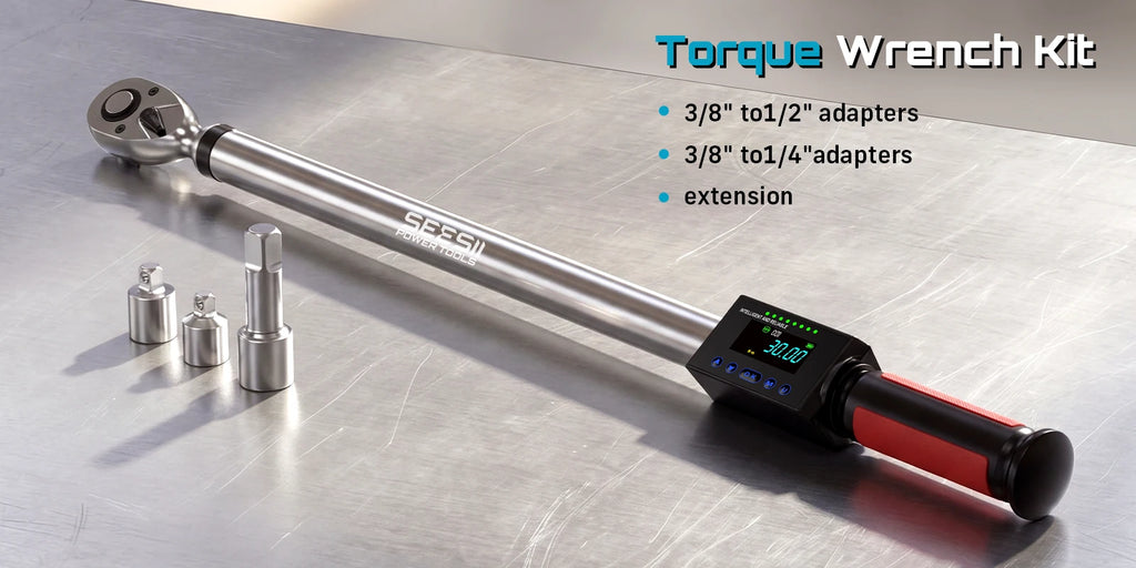 SEESII Digital Torque Wrench Kit D2 Lite Pro-3/8" 220N.m Blue & DH340-1/2" 340N.m Red ±2% High Precision Professional Bicycle Automotive Tool with LED Alarm for Precision Measureme