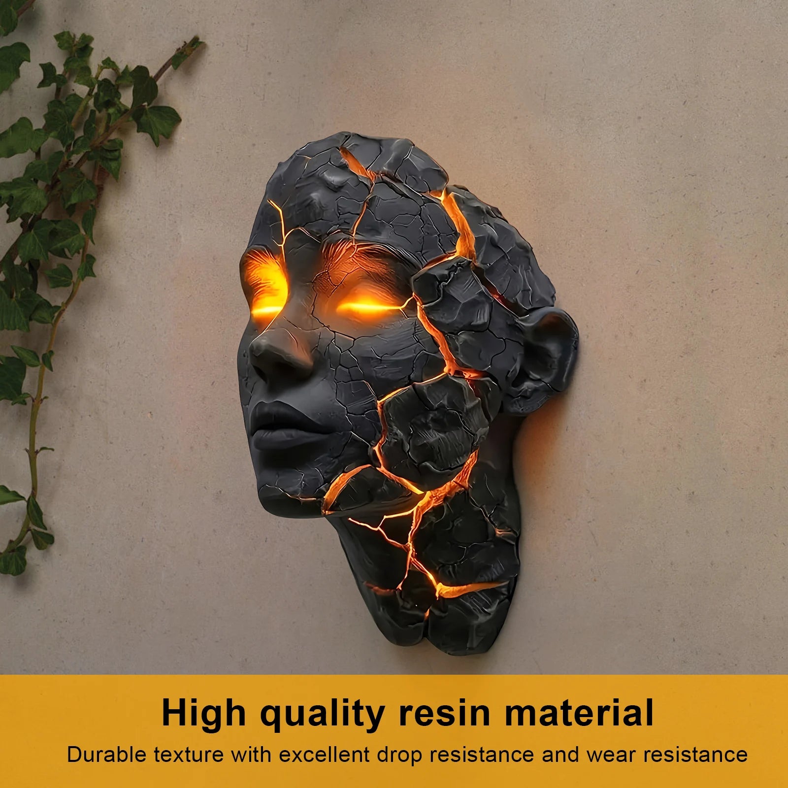 Halloween Broken Soul LED Wall Lamp with LED Illumination Broken Soul Wall Light for Bathroom Reading Studying Nursing Hallway