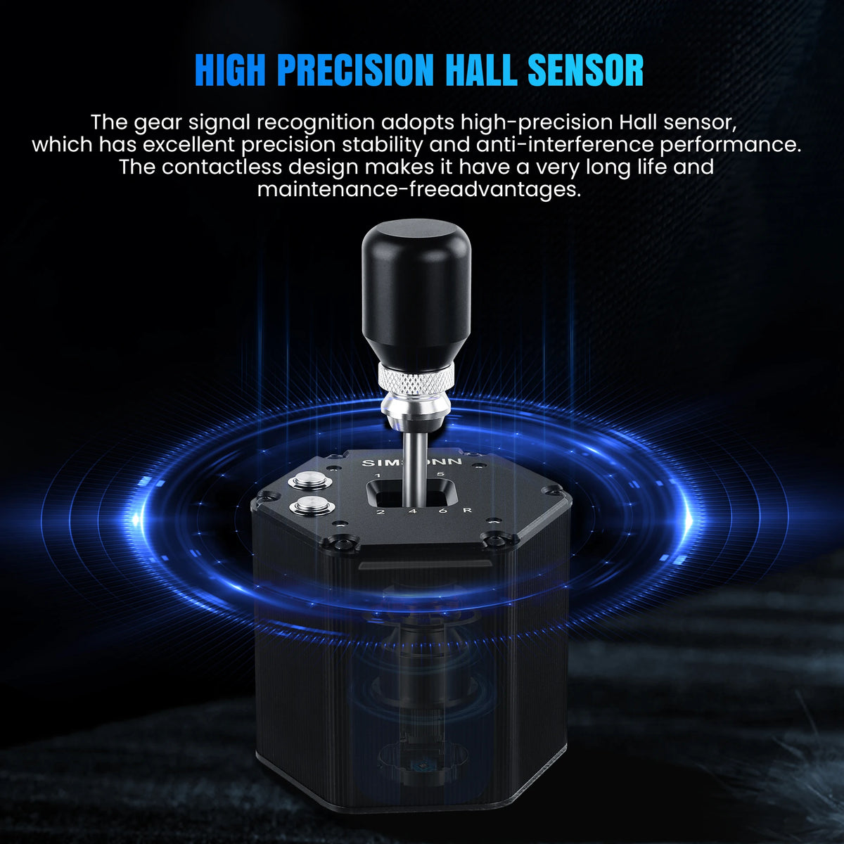 SIMSONN 6+R H Gear Shifter Compatible with Logitech G27 G29 G25 G920 For ETS2 Simracing Game Hall Sensor Sim Shift USB Connection to PC