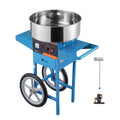 SucceBuy Electric Cotton Candy Machine with Cart Commercial Candy Floss Maker with Stainless Steel Bowl Sugar Scoop and Drawer