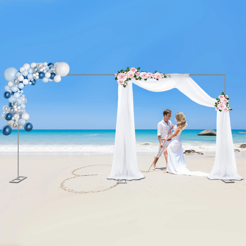 10X20FT Heavy Duty Wedding Backdrop Stand 6M*3M Square Metal Arch Frame Kit for Stage, Photography, Party, Curtain Support
