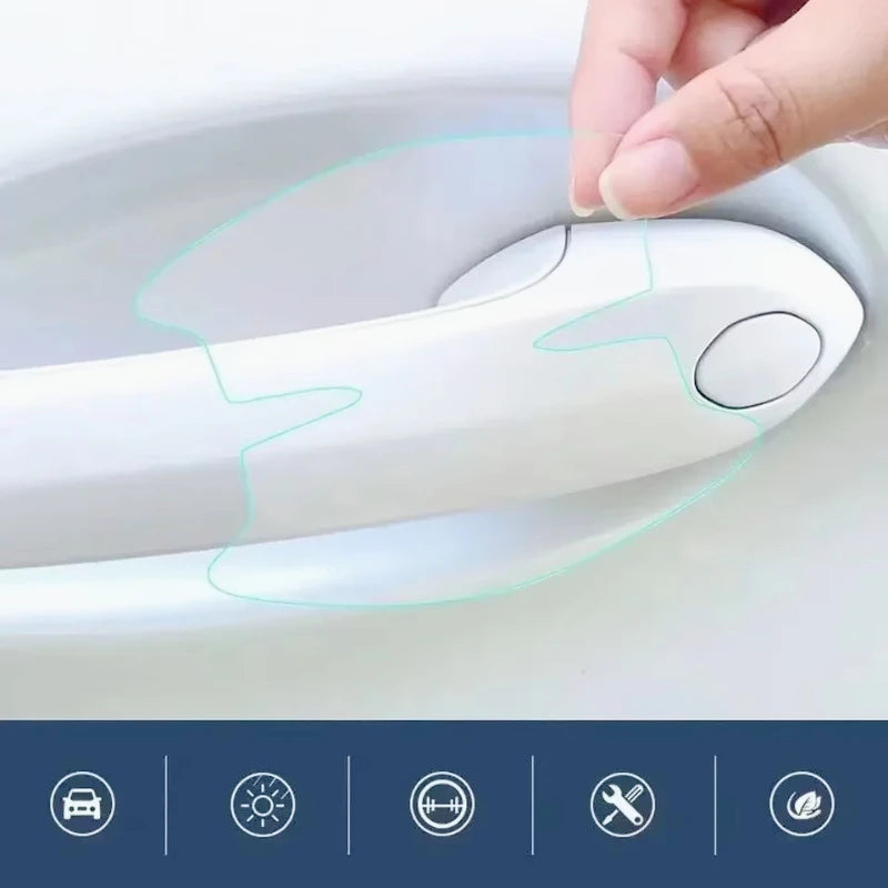 Clear Car Door Handle Protector Stickers, 8 Pack