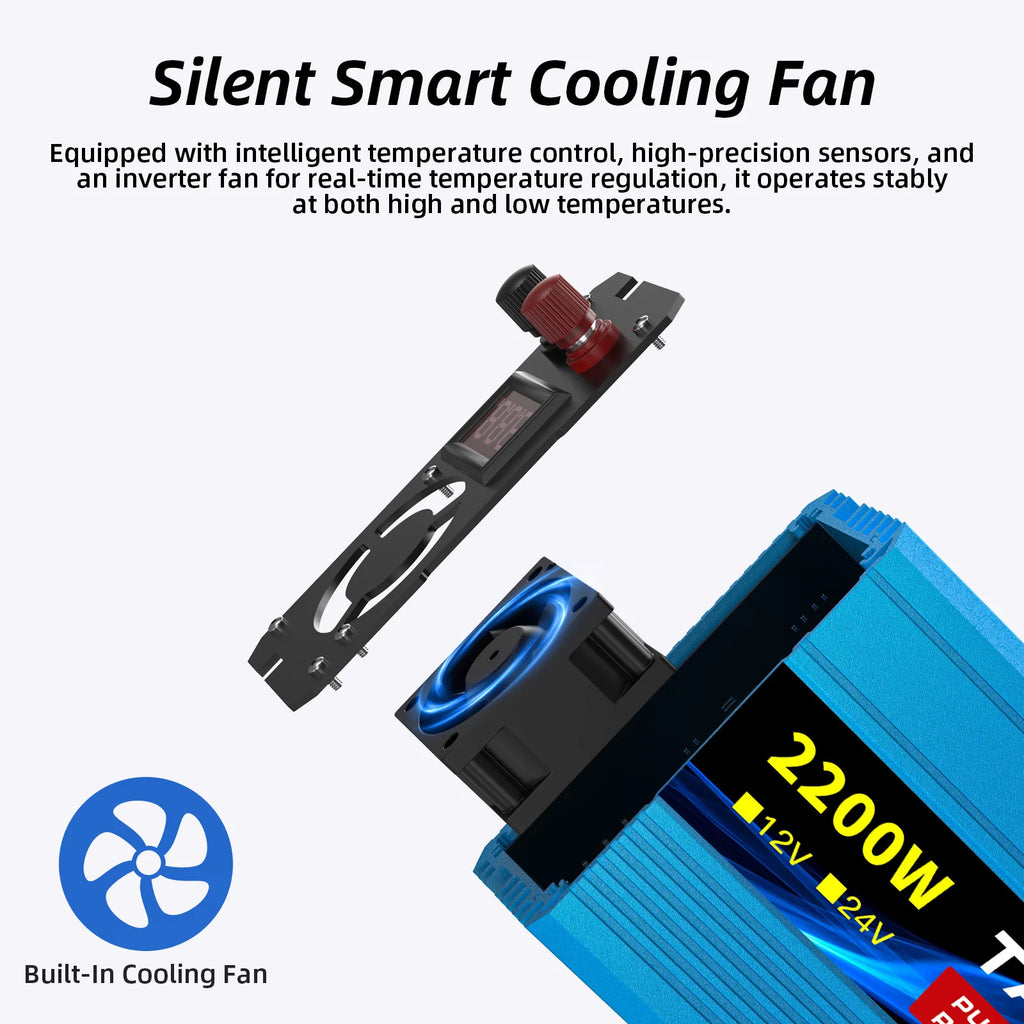 Pure Sine Wave Inverter DC12V To AC110V 60HZ 1000W/1600W/2200W/2500W/3000W/3500W/4000W Power Voltage Converte