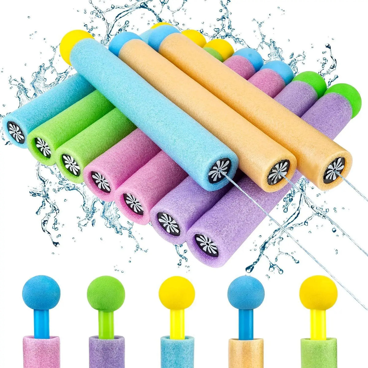 Mini Pull Back Water Gun for Kids - Summer Outdoor Beach Squirt Toy, High Capacity Water Cannon for Pool Party, Fun Splash Play Activity for Boys Girls, Summer Gift
