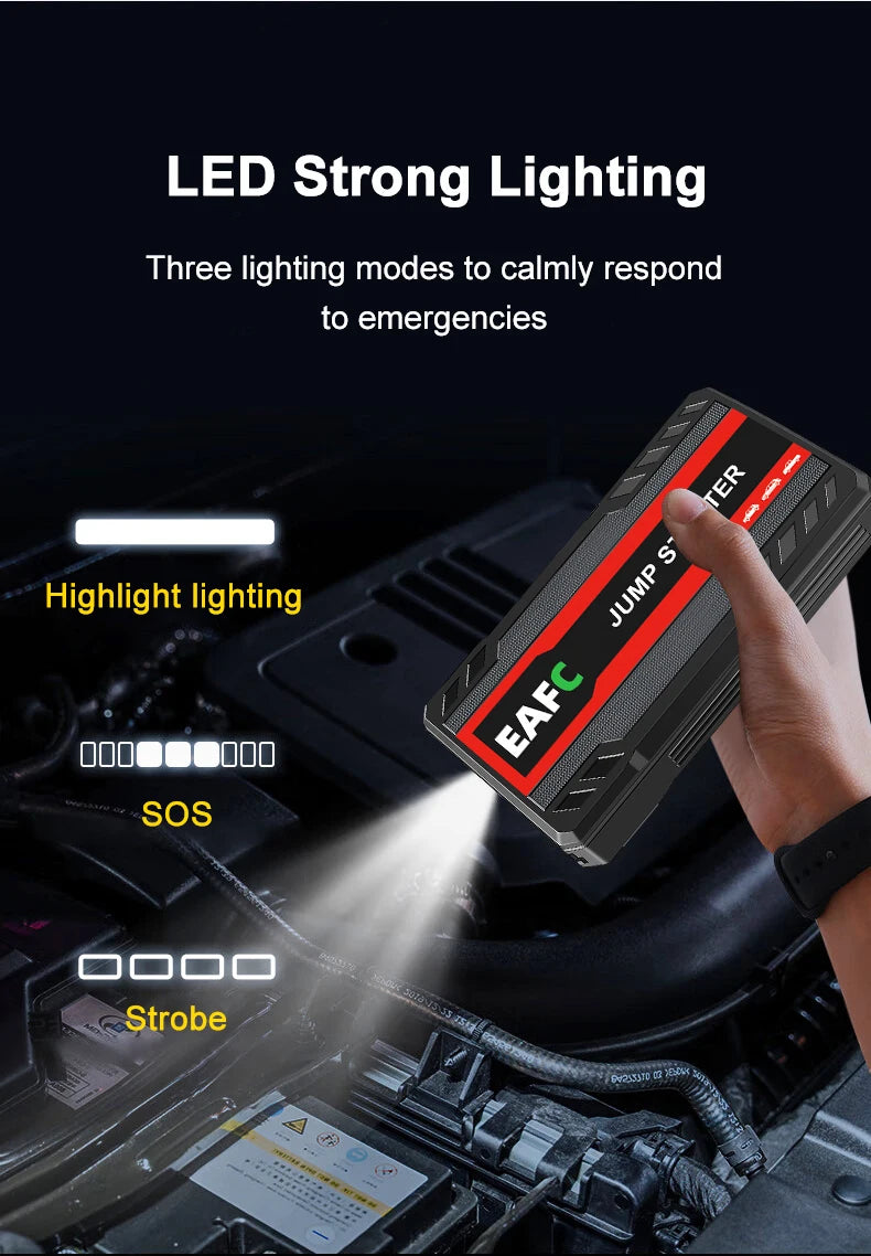 12V Car Jump Start 600A-2000A Car Battery Starter Booster Auto Starting Device Emergency Start Portable Power Bank