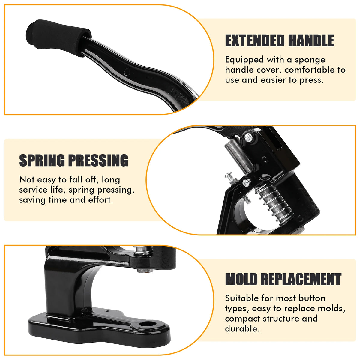 Manual Grommet Eyelet Machine DIY Hand Press Leathercraft Sewing Punch Tool with Dies+Grommets Versatile use