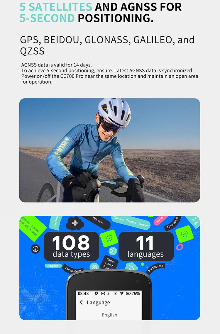 GEOID CC700 Pro 2.8" GPS Bike Computer