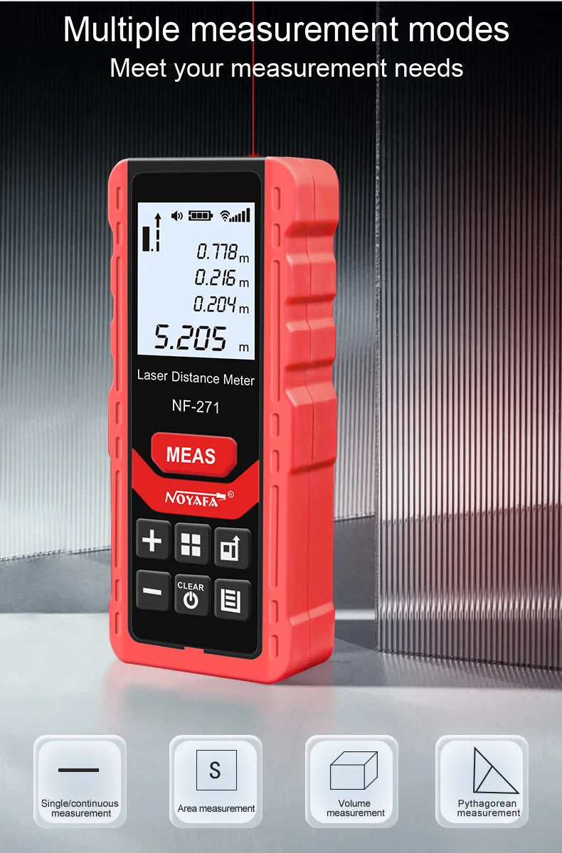 NF-271 Laser Rangefinder 40M 80M Laser Distance Meter Laser Tape Measure Accurate Distance Meter Measuring Device Tools