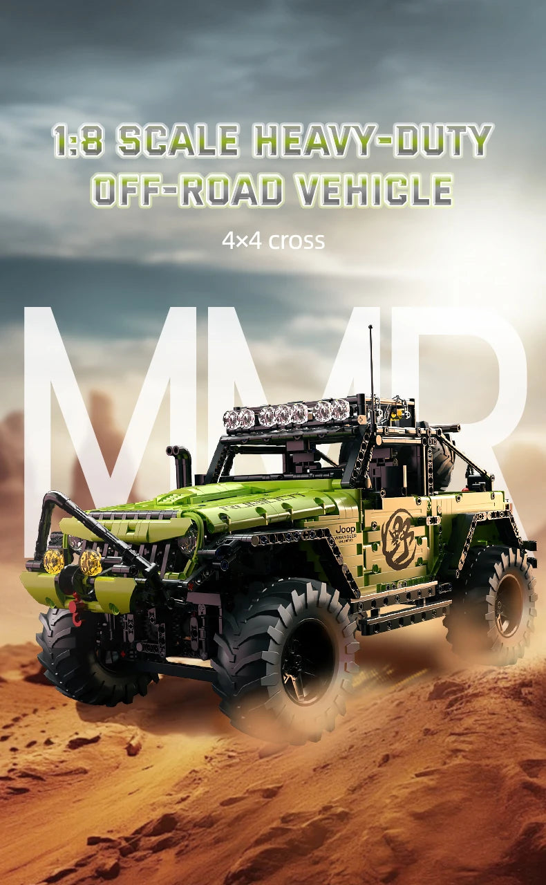 KAVOWORLD 2357PCS 1:8 MOC Technical Heavy Duty Off-Road Racing Trucks Car Building Blocks 4x4 DIY Assembly Vehicle STEM Toy Gift