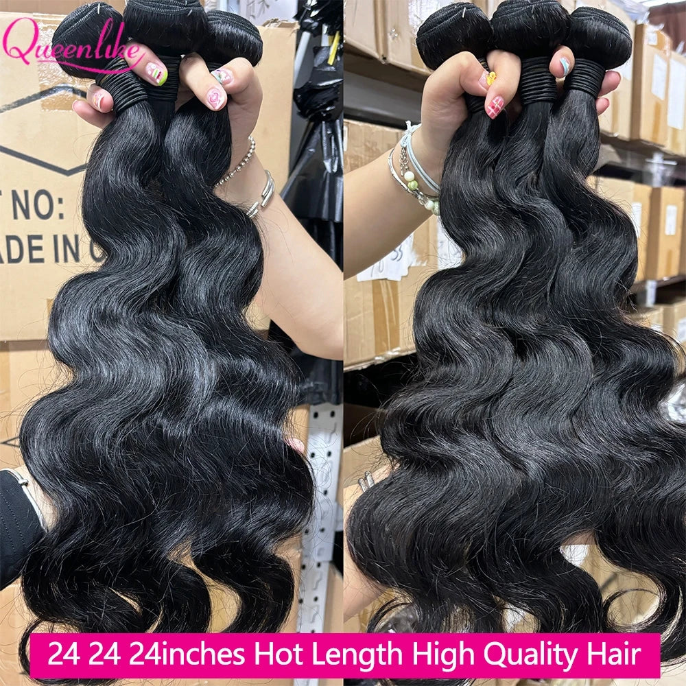 Queenlike Body Wave Human Hair Bundles, 3 Pack