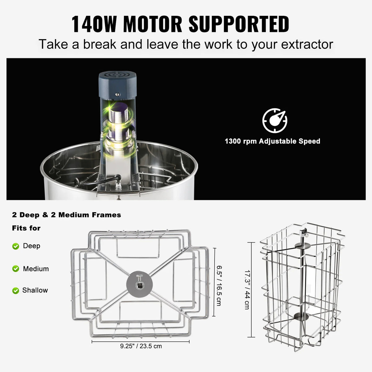 VEVOR Honey Extractor 2 3 4 Frame Manual Electric Stainless Steel Honeycomb Spinner Crank Honey Centrifuge Beekeeping Equipment