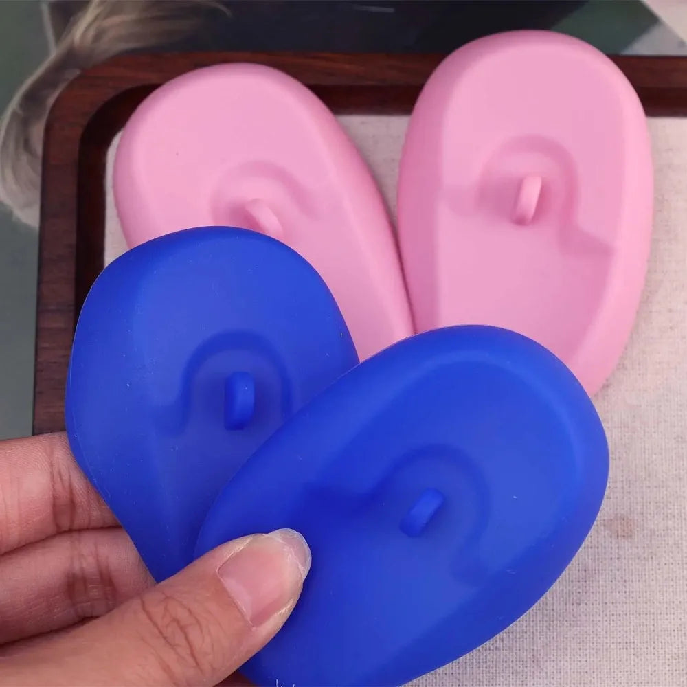 2-Pack Silicone Ear Covers for Hair Dye and Shower, Waterproof Ear Protectors