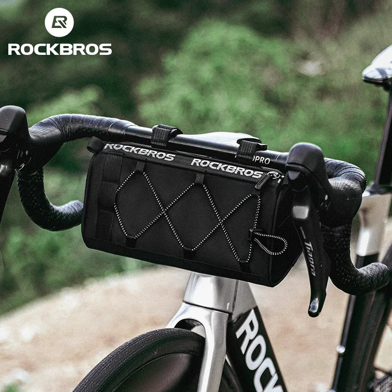 ROCKBROS Bike Handlebar Bag Portable 1.5L Multifunctional Shoulder Bag Highly Reflective Strap Crossbody Cycling Frame Tube Bag