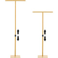 2pcs 8FT Backdrop Stand for Parties/Wedding Metal Background Stand Decor for Wedding, Birthday Party Baby Shower Gold