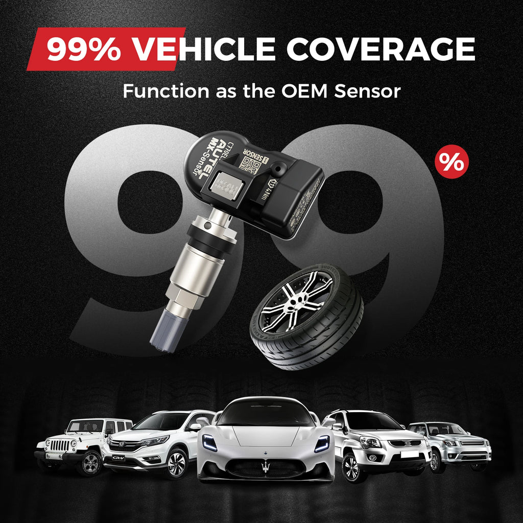 Autel MX Sensor 4PCS 8PCS Set 433 315MHZ TPMS Sensor Tire Repair Tools MaxiTPMS Pad Tire Pressure Monitor Programmable MX-Sensor