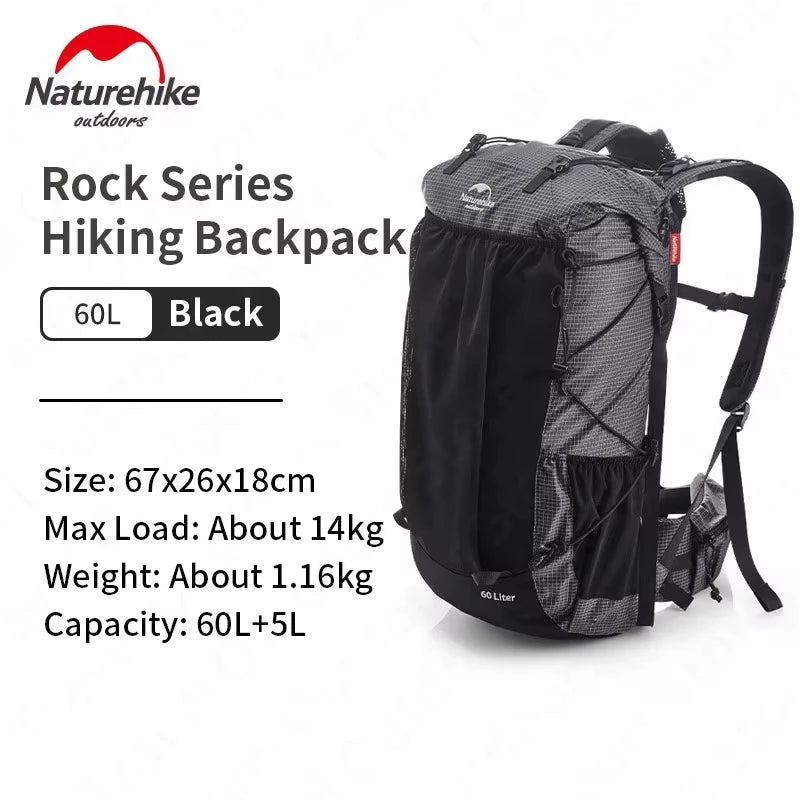 Outdoor Mountaining Backpack Waterproof High Capacity Sports Climbing Ultralight Hiking Travel Bag With Rain Cover