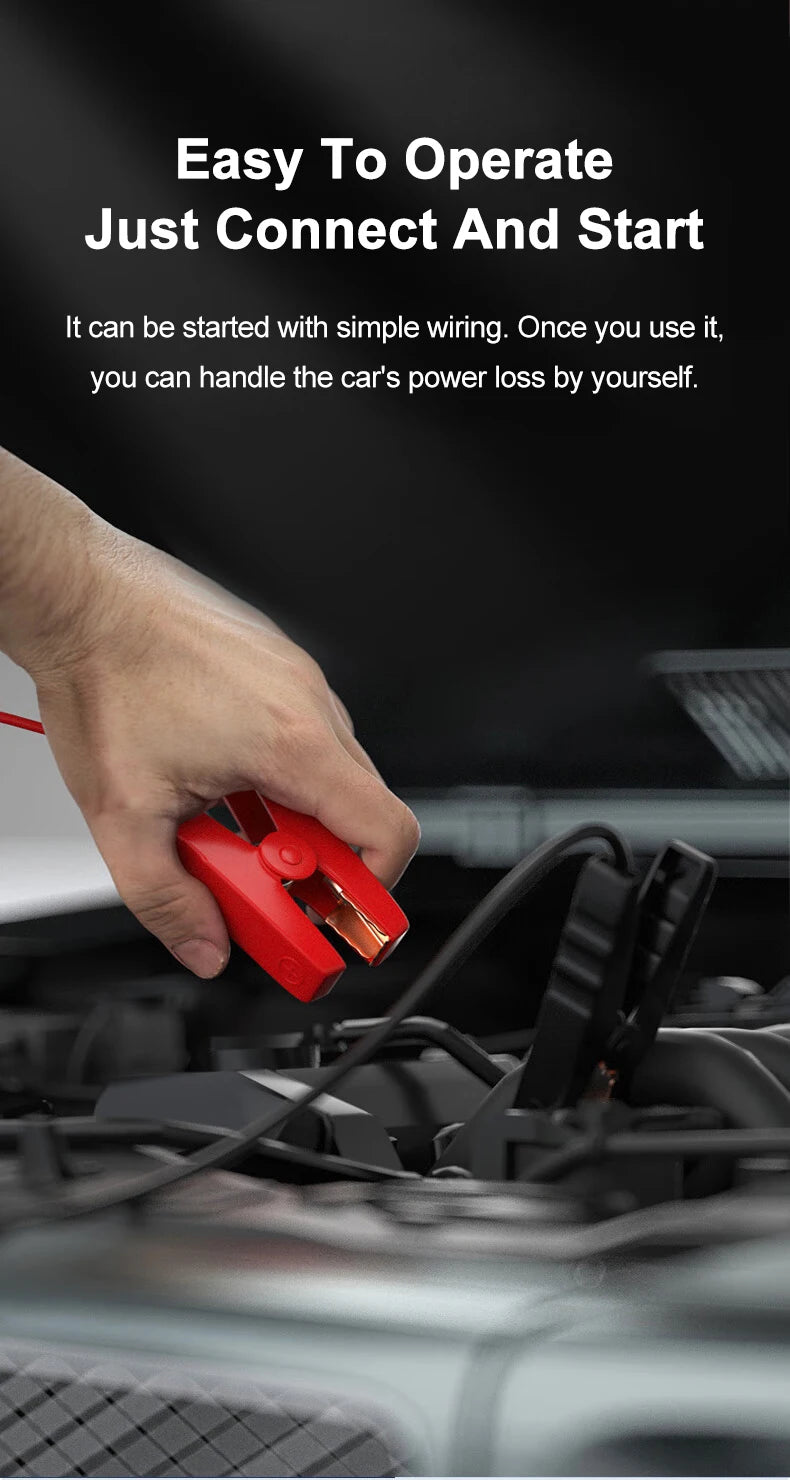 12V Car Jump Start 600A-2000A Car Battery Starter Booster Auto Starting Device Emergency Start Portable Power Bank