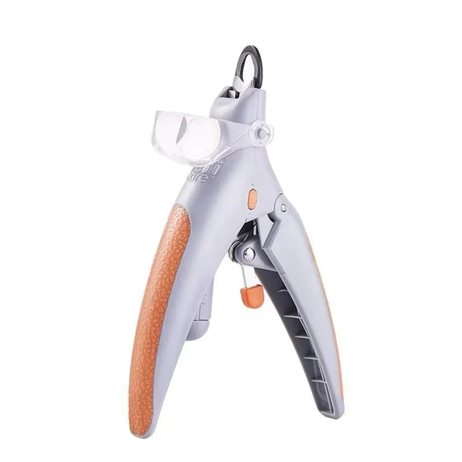LED Pet Nail Clipper with 5X Magnifying Lens, Dog Cat Nail Trimming Scissors, Safe Claw Grooming Tool for Pets