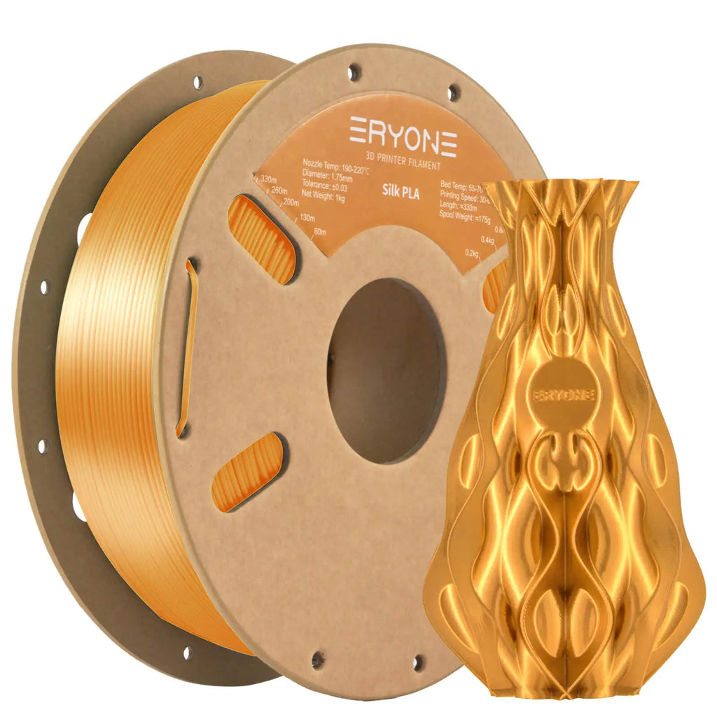 ERYONE 1KG Silk PLA 3D Printer Filament 1.75mm, Premium Silk Shiny Finish Single Color, Glossy Smooth Surface 1kg Spool