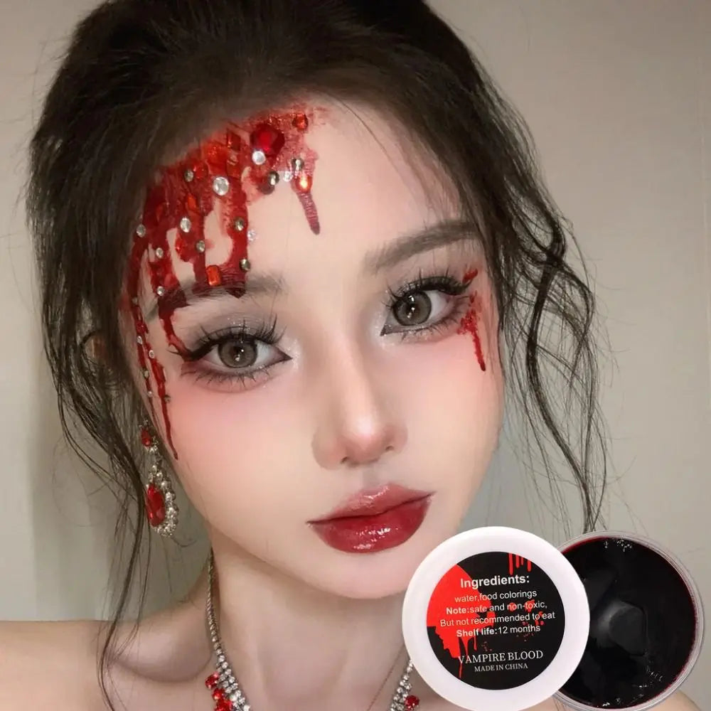 New Makeup Vampires Scars Fake Blood Gel Easy to Clean Skin-friendly Blood Gel 30g Body Painting Gel For Cosplay