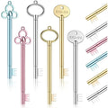 60 Pcs Retro Key Shape Bulk Vintage Key Pens Gel Ink Pens Cute Novelty Fine Point  Black Ink Writing Tools Office Accessories