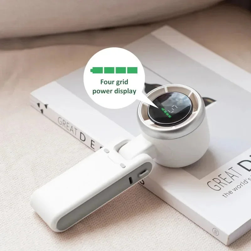 Portable Handheld Fan USB Rechargeable, Multi-functional Foldable Mini Fan, Turbine Strong Wind for Table Desk Office Travel