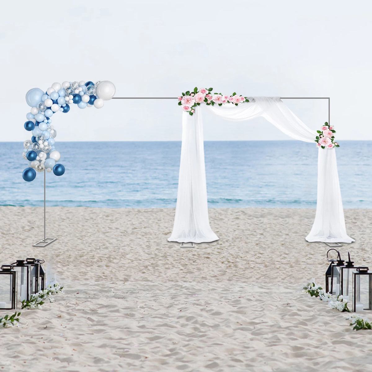 10X20FT Heavy Duty Wedding Backdrop Stand 6M*3M Square Metal Arch Frame Kit for Stage, Photography, Party, Curtain Support