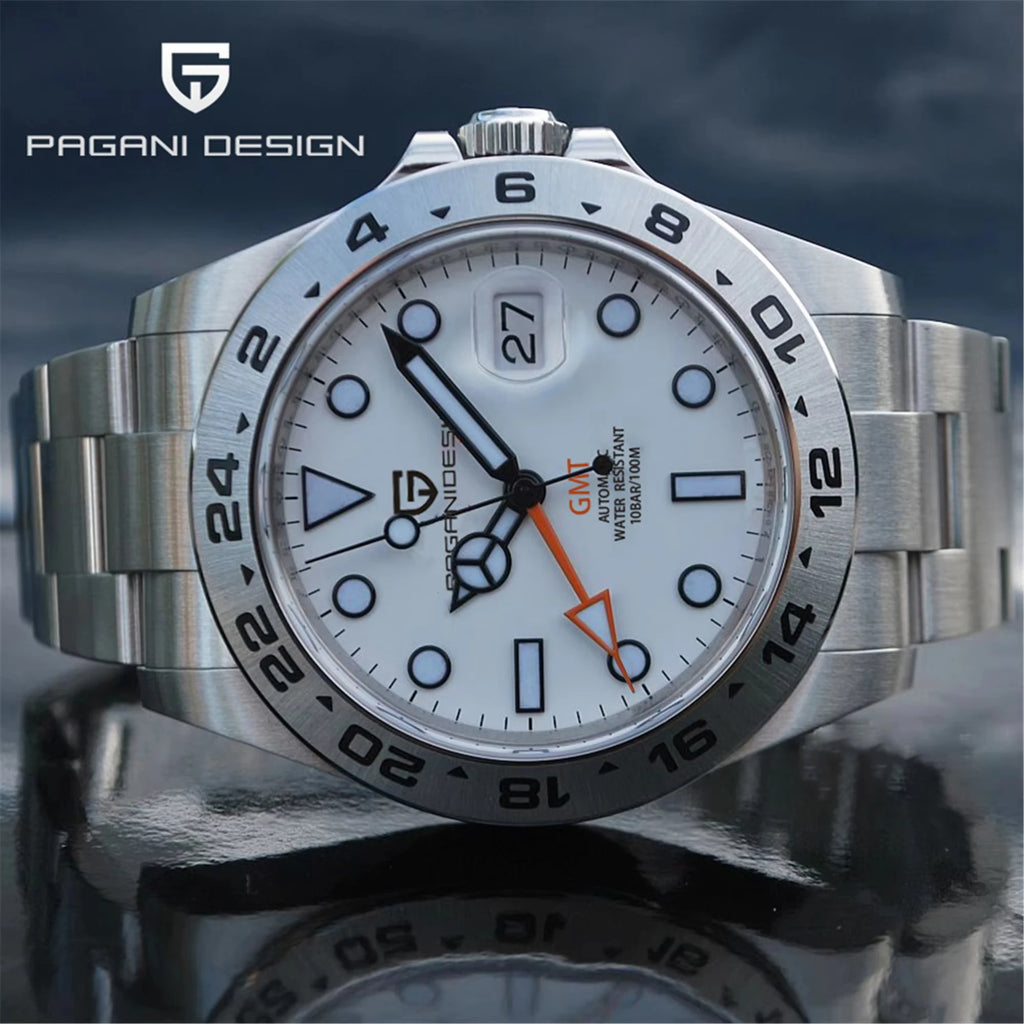 PAGANI DESIGN 42mm Automatic GMT Men's Watch