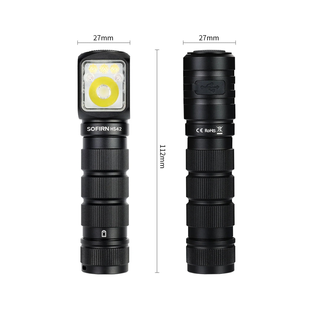 SOFIRN HS42 2100lm 6000K Multi Light Sources 3000mah Headlamp SST40 LED Red Light Torch USB C Rechargeable