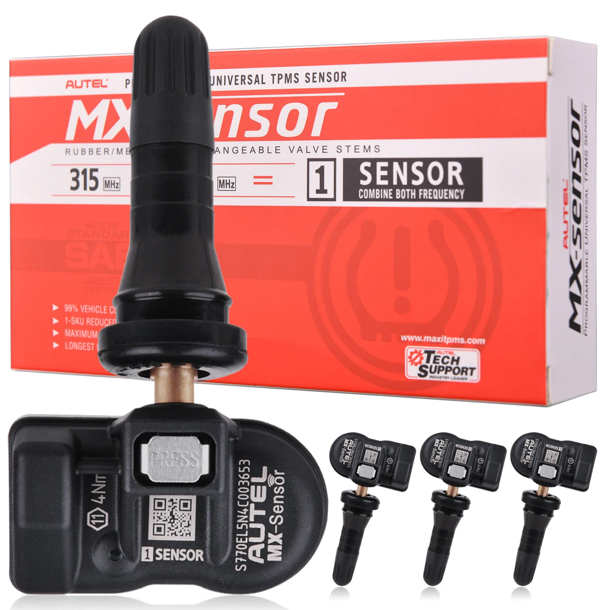 Autel MX Sensor 433MHZ+315 MHZ 2in1Mx-Sensor TPMS Tire Repair Tool Automotive Accessory For MaxiTPMS TS501 TS508 Pad Programmer