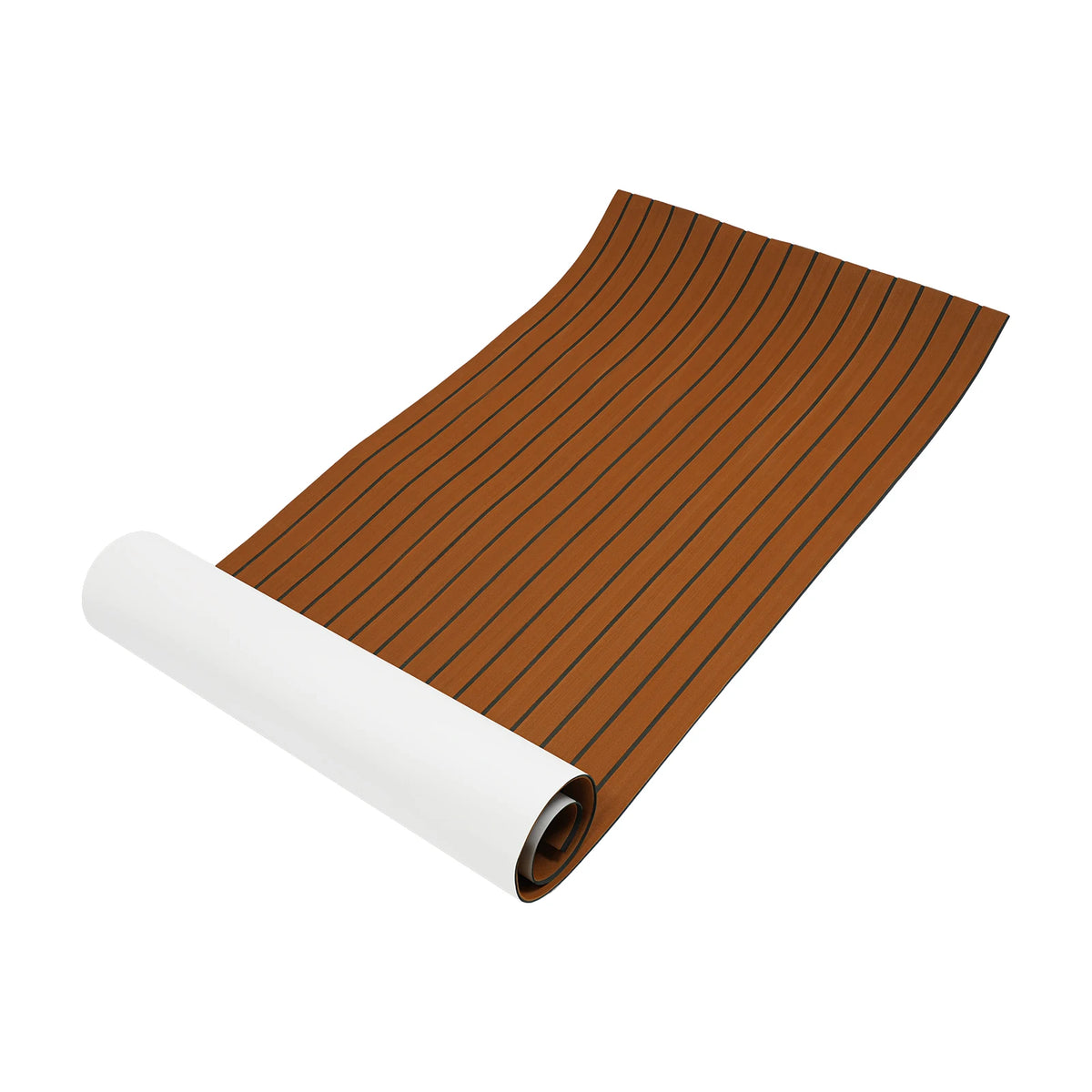 Self-Adhesive EVA Foam Floor Mat 90x240cm Faux Teak Waterproof Boat Decking RV Floor Pad 6mm Thick for Marine Caravan Home Gym