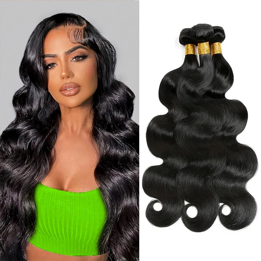 Body Wave Human Hair Bundles, 14–30"
