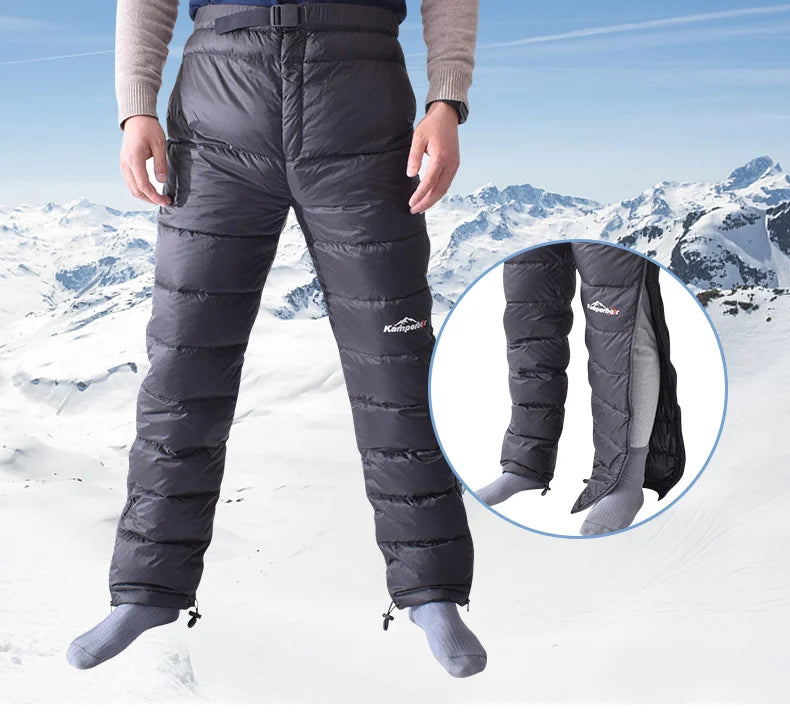 Kamperbox Hiking Men Pants Winter Down Pants Men Winter Down Trousers Hiking